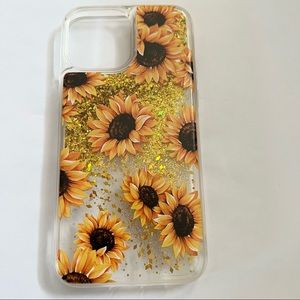 Flowing glitter Sunflower Apple IPhone 13 Pro Max Case